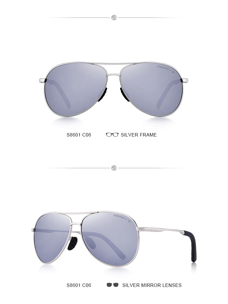 Designer Men's Classic Pilot Polarized Driving Shield Night Vision Sunglasses UV400 The Clothing Company Sydney