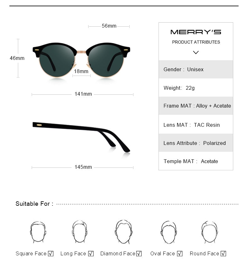 Designer Men Women Classic Retro Rivet Polarized Unisex Glasses Fashion Male Eyewear UV400 Protection Sunglasses The Clothing Company Sydney
