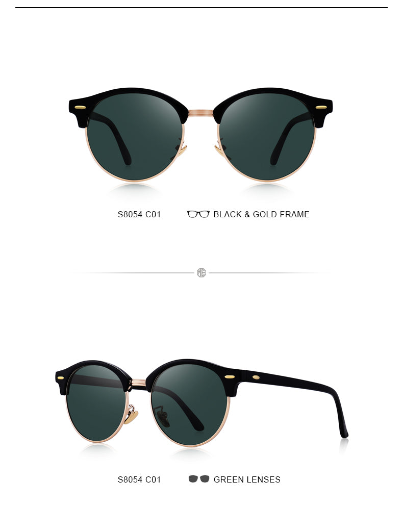 Designer Men Women Classic Retro Rivet Polarized Unisex Glasses Fashion Male Eyewear UV400 Protection Sunglasses The Clothing Company Sydney