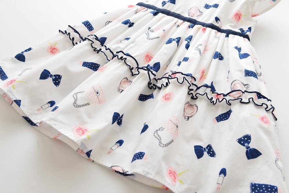 Summer Brand New Floral Lace Silk Dress Fashion Girls Round Neck Flying Sleeve Dress The Clothing Company Sydney