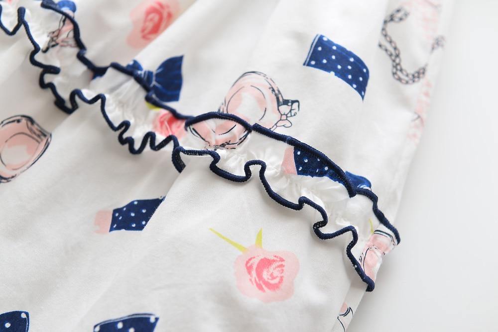 Summer Brand New Floral Lace Silk Dress Fashion Girls Round Neck Flying Sleeve Dress The Clothing Company Sydney