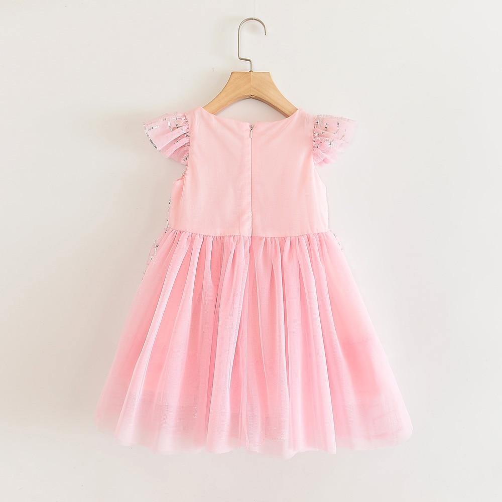 Summer Brand New Floral Lace Silk Dress Fashion Girls Round Neck Flying Sleeve Dress The Clothing Company Sydney