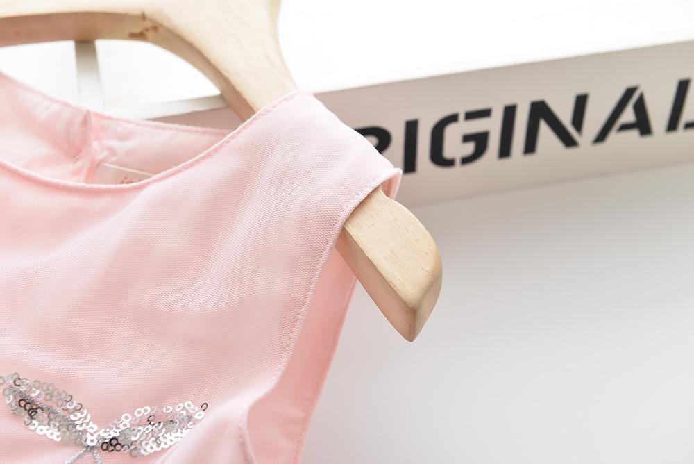 Summer Brand New Floral Lace Silk Dress Fashion Girls Round Neck Flying Sleeve Dress The Clothing Company Sydney