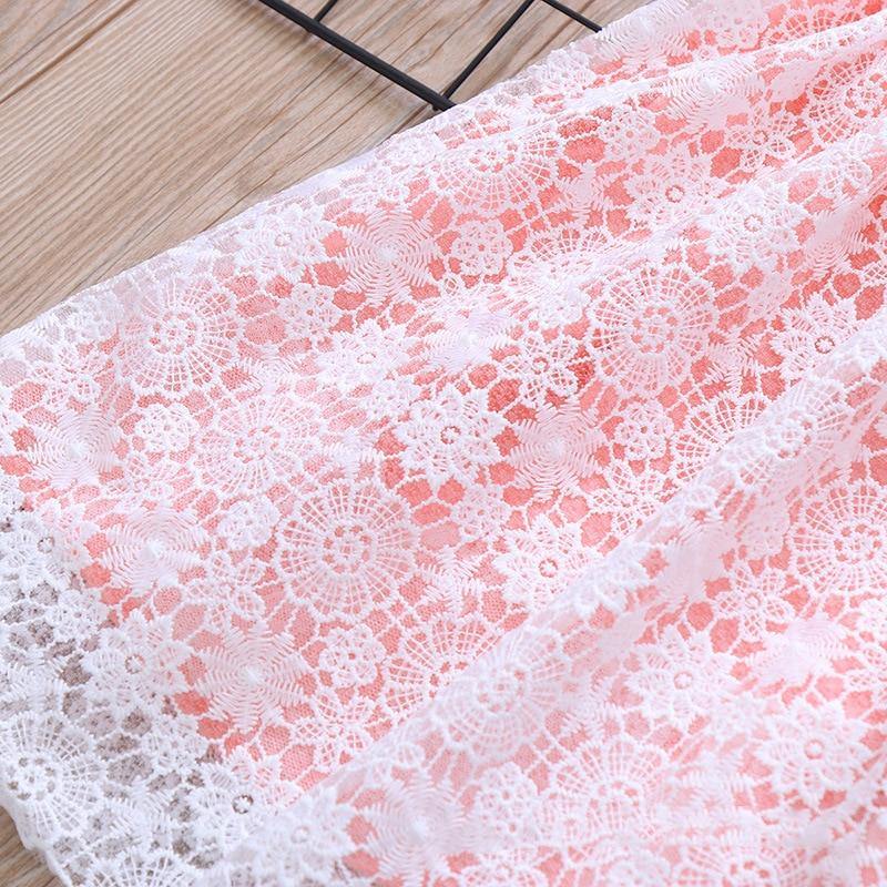 Summer Brand New Floral Lace Silk Dress Fashion Girls Round Neck Flying Sleeve Dress The Clothing Company Sydney