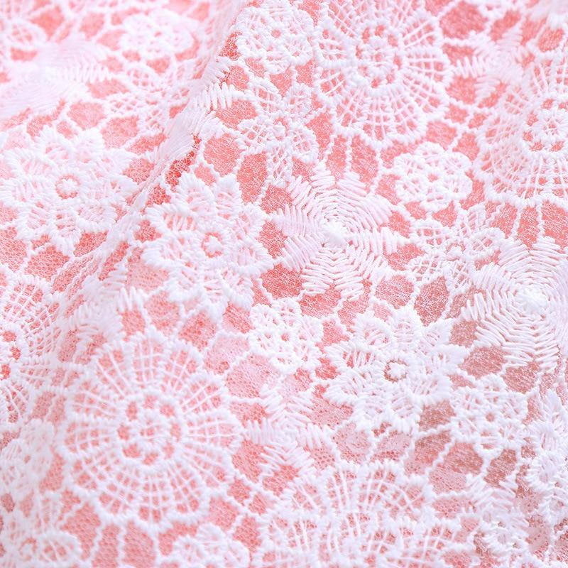 Summer Brand New Floral Lace Silk Dress Fashion Girls Round Neck Flying Sleeve Dress The Clothing Company Sydney