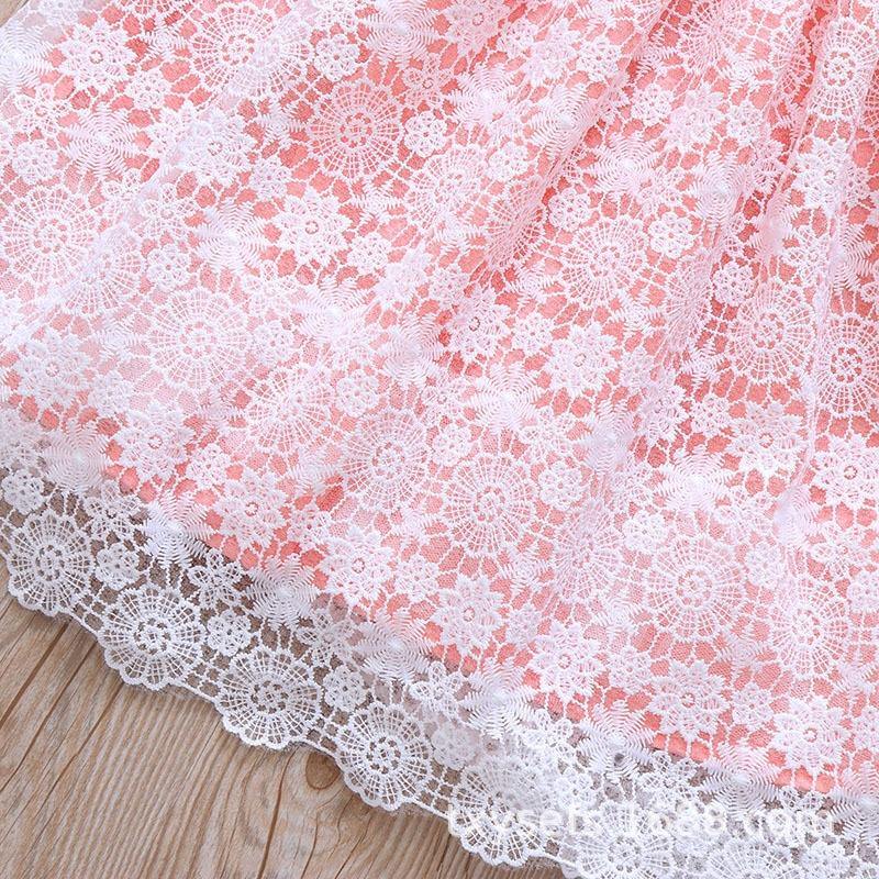 Summer Brand New Floral Lace Silk Dress Fashion Girls Round Neck Flying Sleeve Dress The Clothing Company Sydney