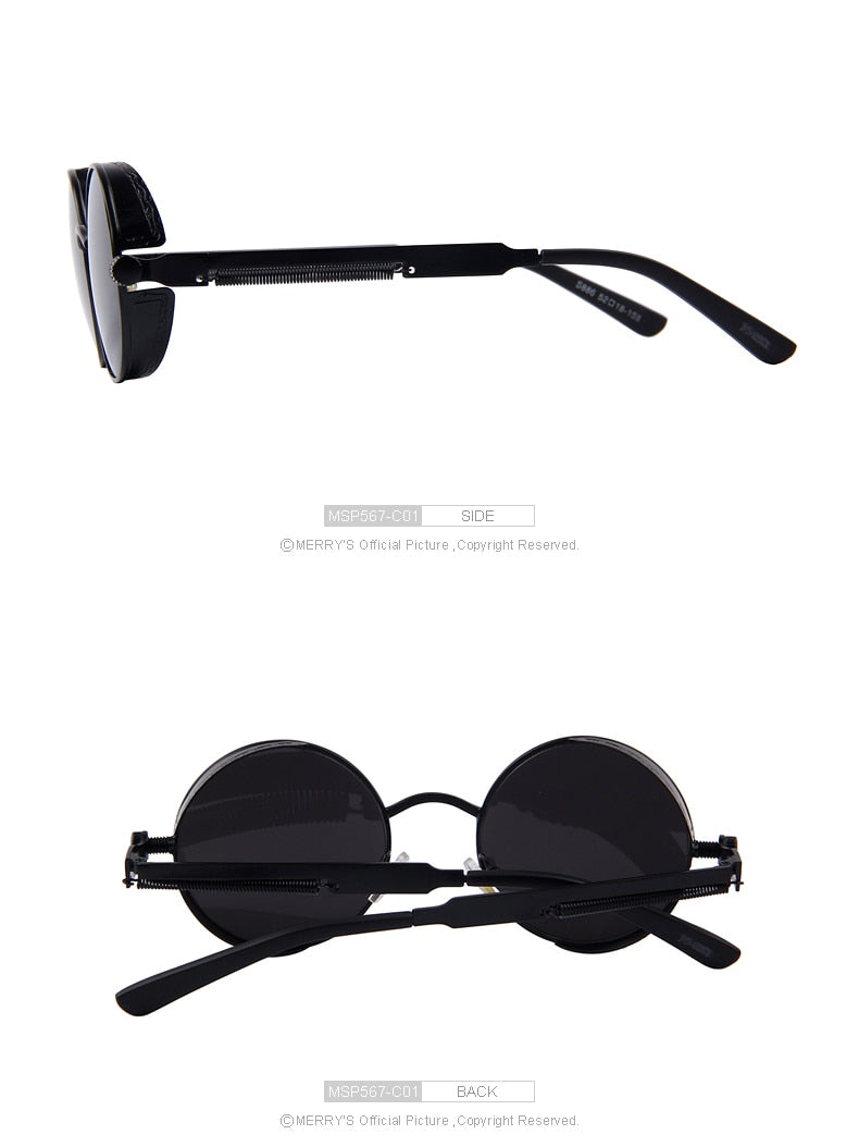 Vintage Womens Steampunk Brand Designer Round Sunglasses UV400 The Clothing Company Sydney