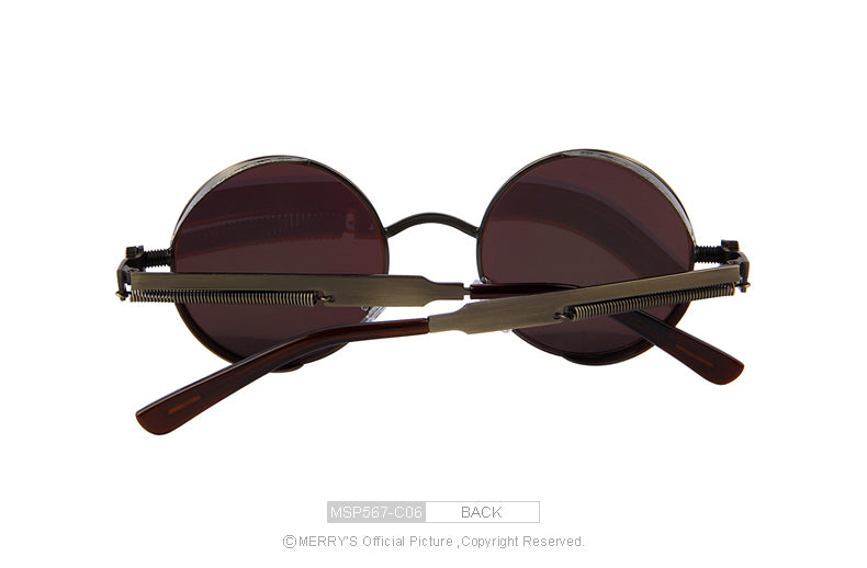 Vintage Womens Steampunk Brand Designer Round Sunglasses UV400 The Clothing Company Sydney