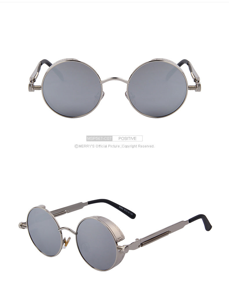 Vintage Womens Steampunk Brand Designer Round Sunglasses UV400 The Clothing Company Sydney