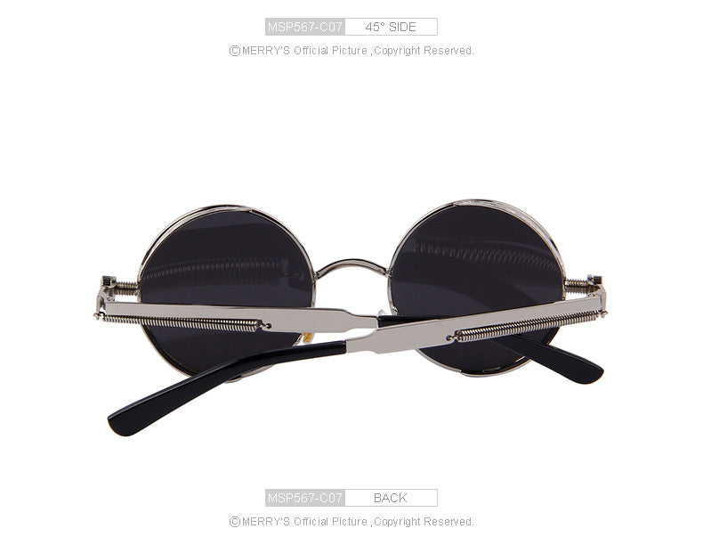 Vintage Womens Steampunk Brand Designer Round Sunglasses UV400 The Clothing Company Sydney