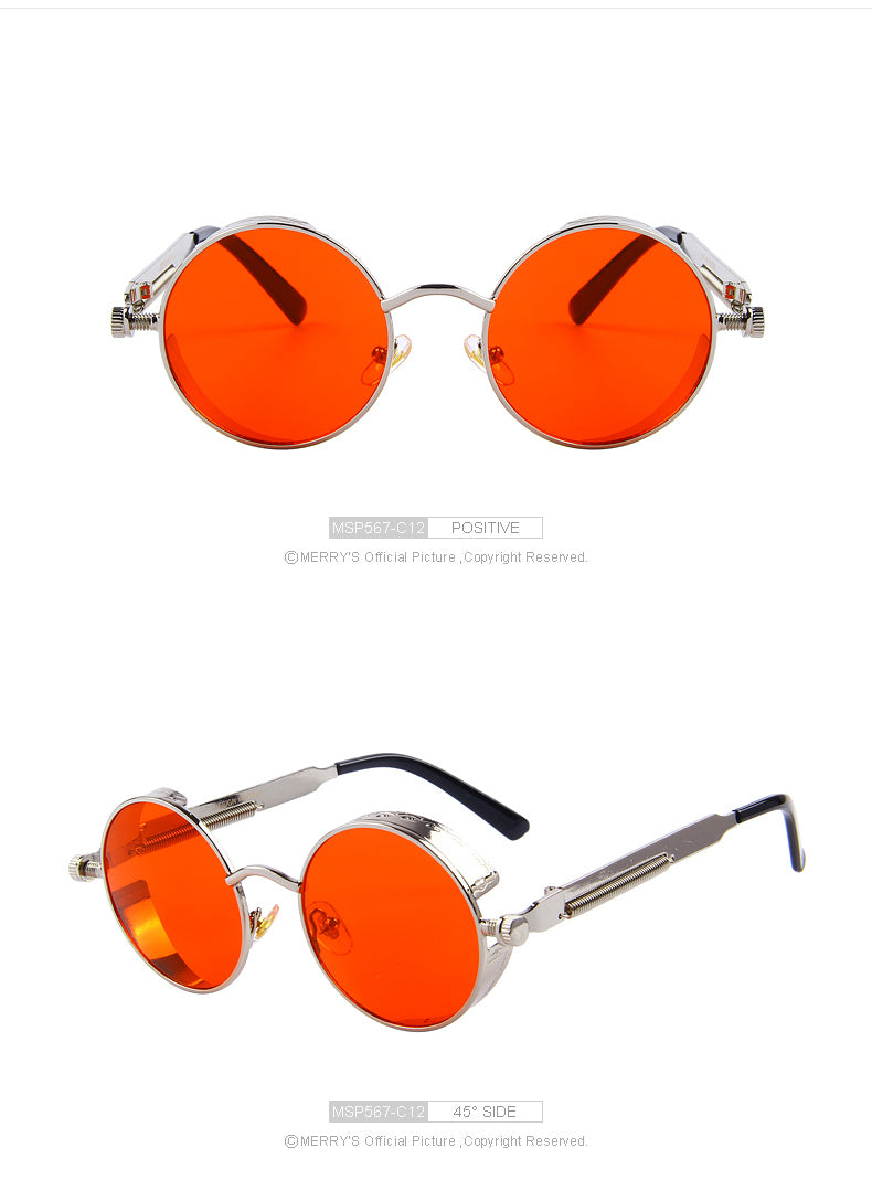 Vintage Womens Steampunk Brand Designer Round Sunglasses UV400 The Clothing Company Sydney