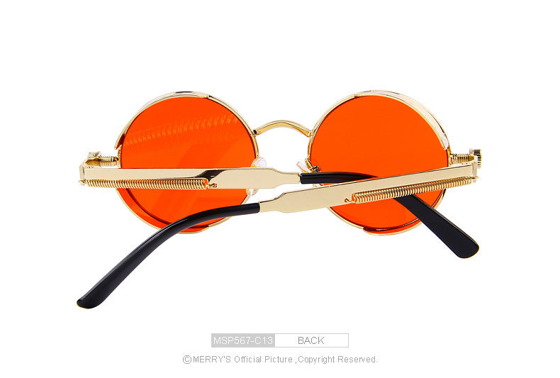 Vintage Womens Steampunk Brand Designer Round Sunglasses UV400 The Clothing Company Sydney