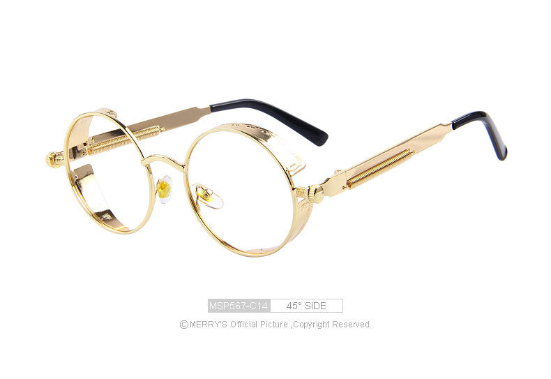 Vintage Womens Steampunk Brand Designer Round Sunglasses UV400 The Clothing Company Sydney