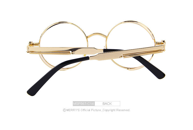 Vintage Womens Steampunk Brand Designer Round Sunglasses UV400 The Clothing Company Sydney