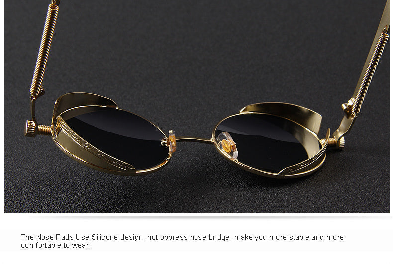 Vintage Womens Steampunk Brand Designer Round Sunglasses UV400 The Clothing Company Sydney