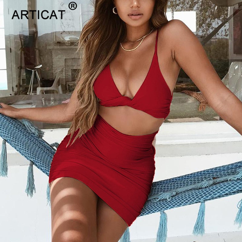 Summer Hollow Out Sexy Warp V Neck Backless Bow Tie Party Beach Casual Bandage Bodycon Dress Women The Clothing Company Sydney