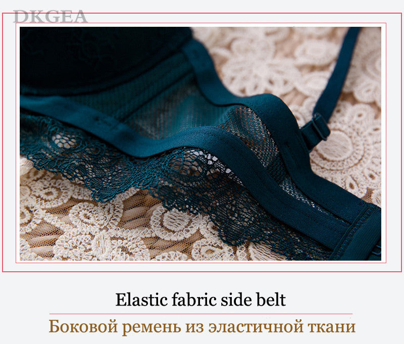 2 Piece Lace Bra and Panties Push Up Brassiere Sexy Underwear Set Cotton Thick Bras Embroidered Women Lingerie Set The Clothing Company Sydney