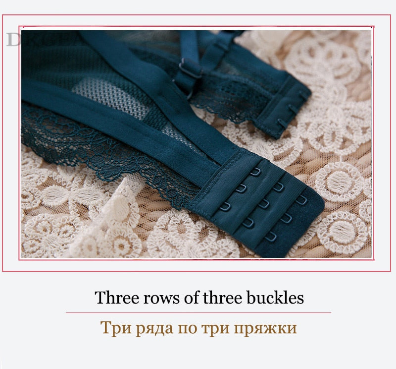 2 Piece Lace Bra and Panties Push Up Brassiere Sexy Underwear Set Cotton Thick Bras Embroidered Women Lingerie Set The Clothing Company Sydney