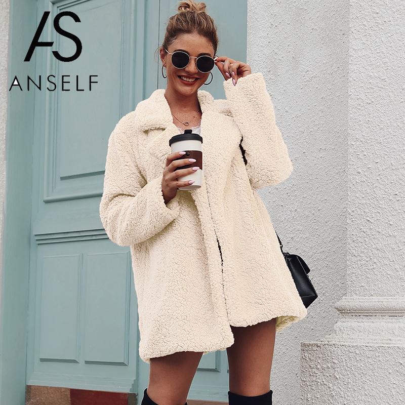 Winter Warm Teddy Faux Fur Coat Long Coat Loose Lapel OverCoat Plus Size Female Plush Coat Jacket The Clothing Company Sydney