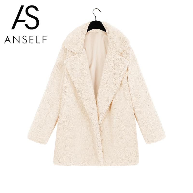 Winter Warm Teddy Faux Fur Coat Long Coat Loose Lapel OverCoat Plus Size Female Plush Coat Jacket The Clothing Company Sydney