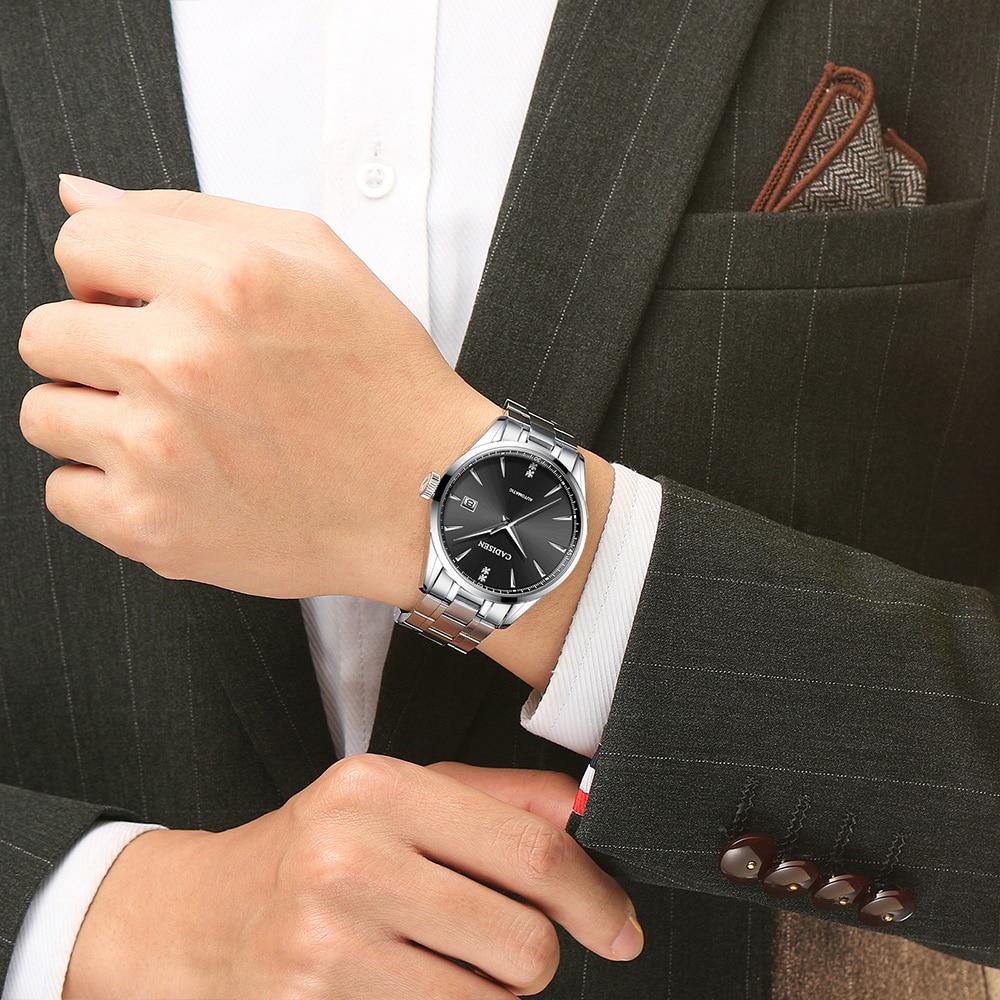 Automatic Mechanical Men's Watch Stainless Steel Japan NH35A Curved Glass Business Fashion Leisure Waterproof Wrist Watch The Clothing Company Sydney