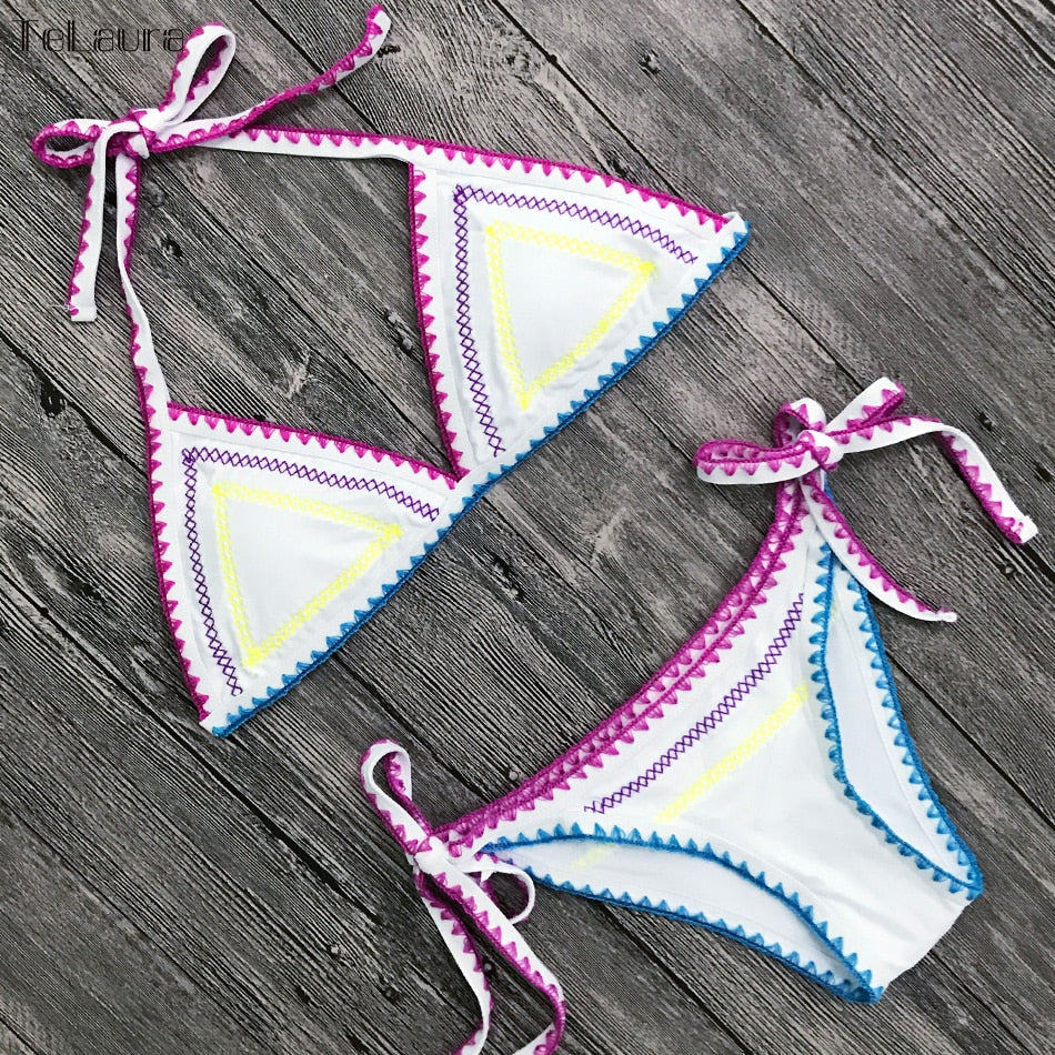 2 Piece New Sexy Swimwear Push Up Swimsuit Halter Top Padded Bathing Suit Bandage Brazilian Bikini Set The Clothing Company Sydney