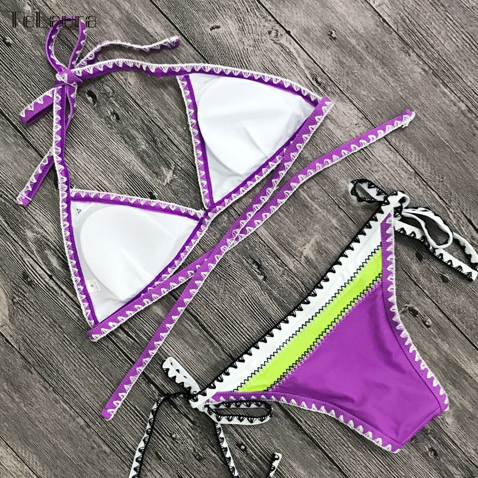 2 Piece New Sexy Swimwear Push Up Swimsuit Halter Top Padded Bathing Suit Bandage Brazilian Bikini Set The Clothing Company Sydney