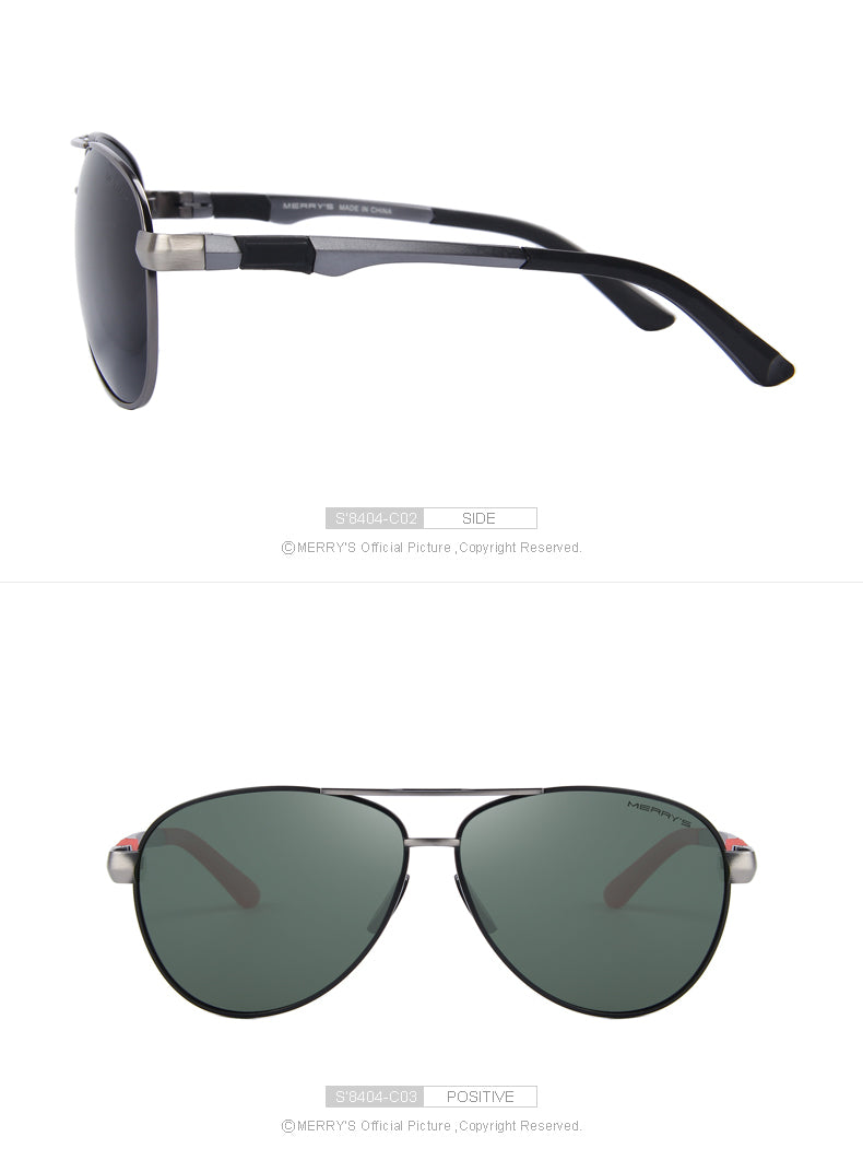 Designer Mens Classic Pilot HD Polarized For Driving Aviation Alloy Frame Spring Legs UV400 Sunglasses The Clothing Company Sydney