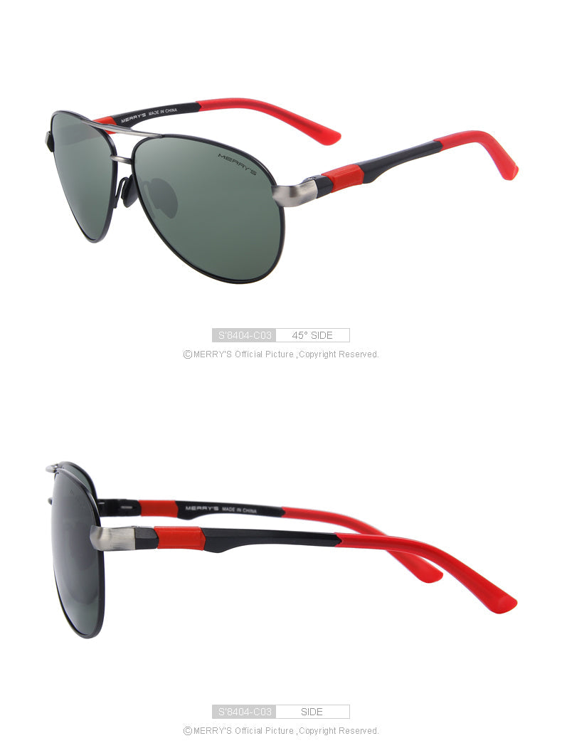 Designer Mens Classic Pilot HD Polarized For Driving Aviation Alloy Frame Spring Legs UV400 Sunglasses The Clothing Company Sydney