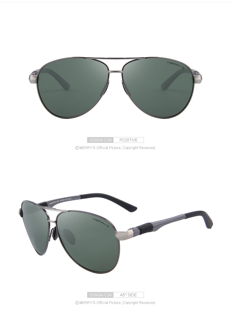 Designer Mens Classic Pilot HD Polarized For Driving Aviation Alloy Frame Spring Legs UV400 Sunglasses The Clothing Company Sydney