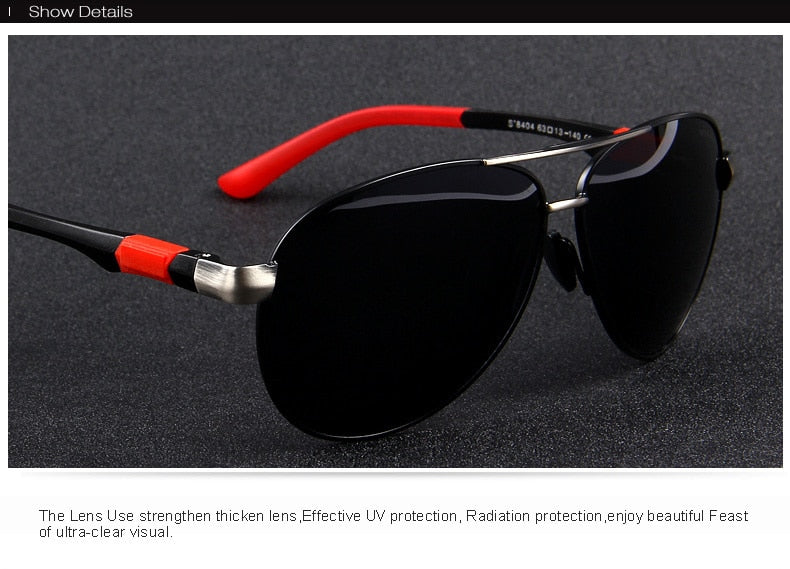 Designer Mens Classic Pilot HD Polarized For Driving Aviation Alloy Frame Spring Legs UV400 Sunglasses The Clothing Company Sydney