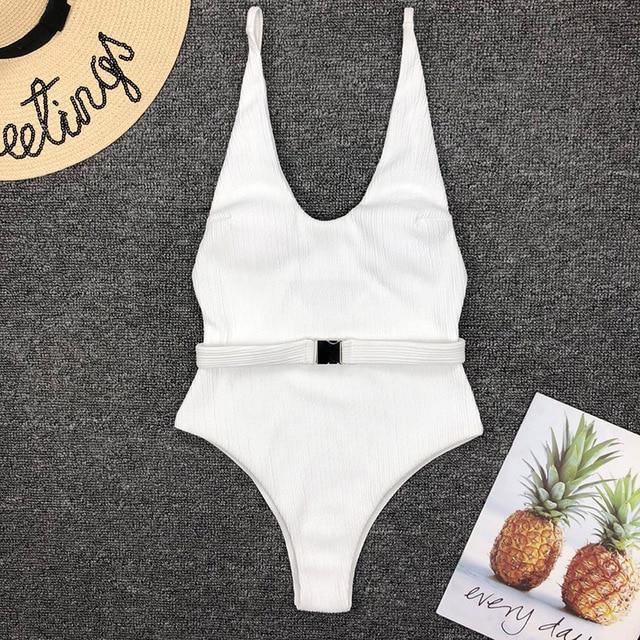 Sexy Solid One Piece Swimsuit Women Bathing Suit Bikini Monokini Swimwear The Clothing Company Sydney