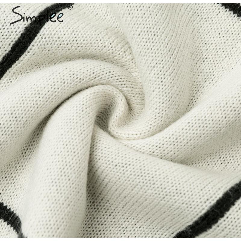 Elegant knitted Long sleeve turtleneck plaid Winter straight chic pullover sweater dress The Clothing Company Sydney