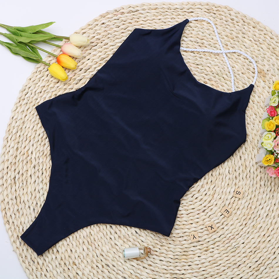 One Piece Swimsuit Solid Swimwear Women Bandage Monokini Swimsuit Backless Bathing Suit Beachwear The Clothing Company Sydney