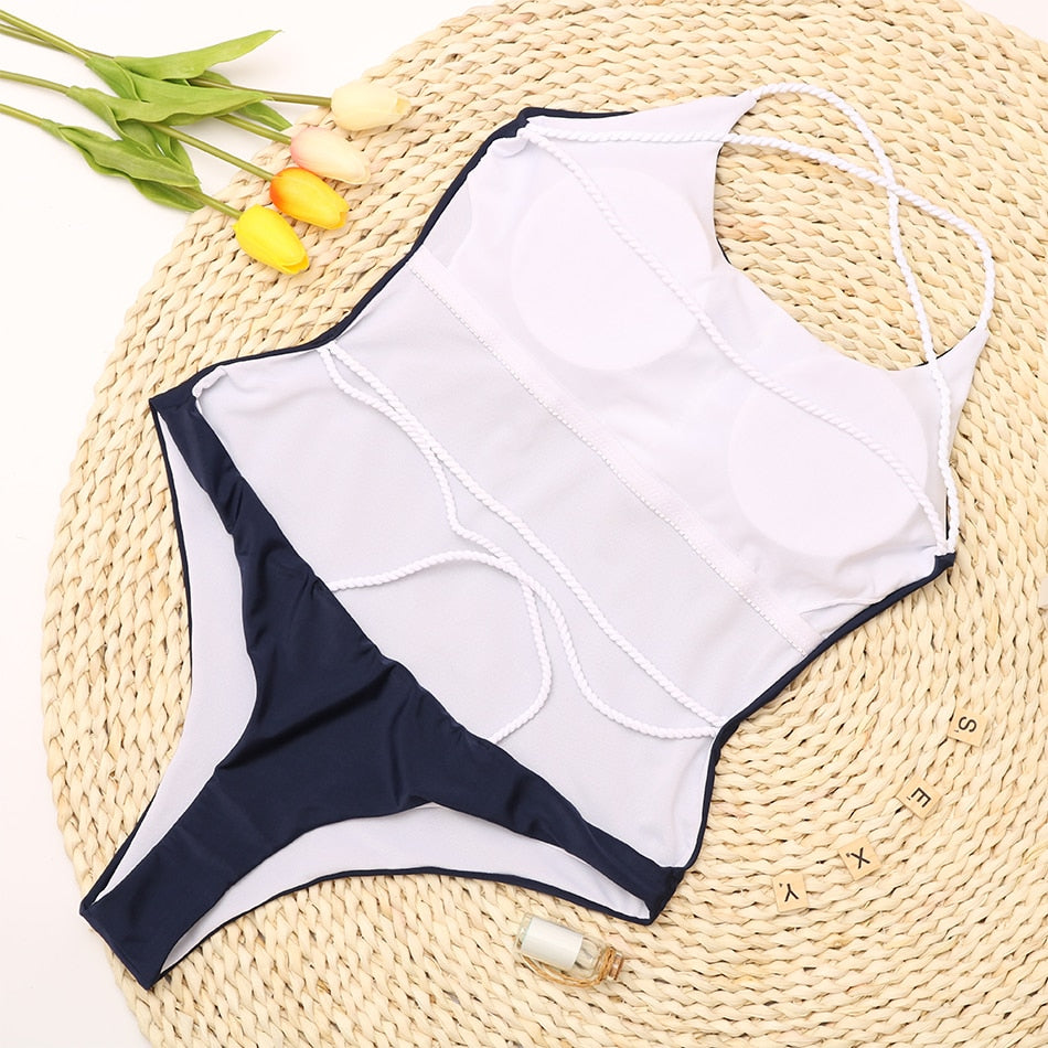 One Piece Swimsuit Solid Swimwear Women Bandage Monokini Swimsuit Backless Bathing Suit Beachwear The Clothing Company Sydney