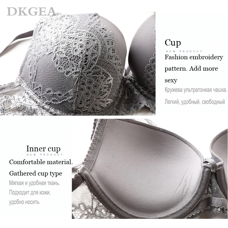 2 Piece Push Up Brassiere Cotton Sexy Bra Panties Embroidery Lace Lingerie Underwear Set The Clothing Company Sydney