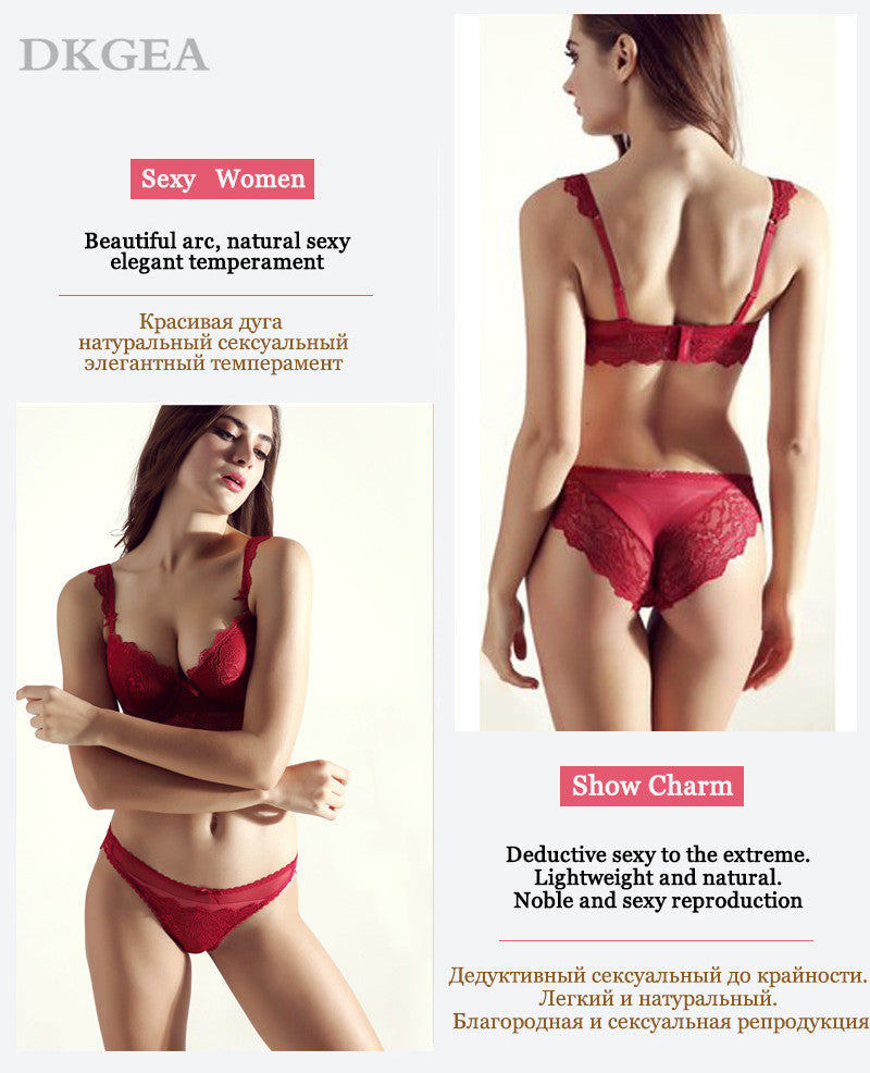 2 Piece Cotton Blue Sexy Bra Set Push up Thick Brassiere Lace Embroidered Brief Lingerie Underwear Set The Clothing Company Sydney