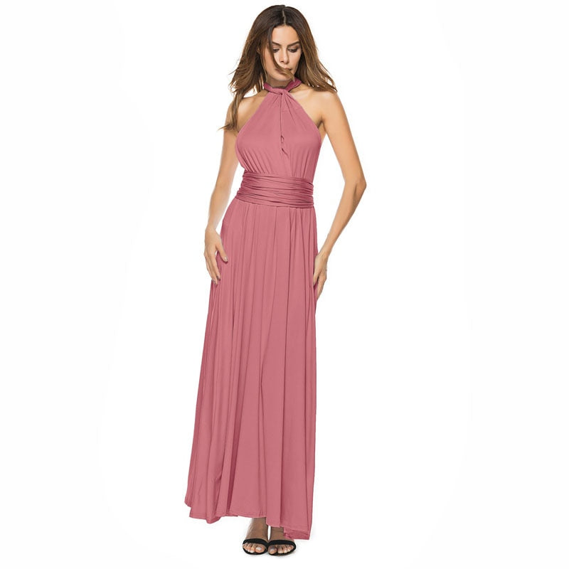 Boho Maxi Club Dress Red Bandage Long Dress Party Multiway Bridesmaids Convertible Infinity Robe Dress The Clothing Company Sydney