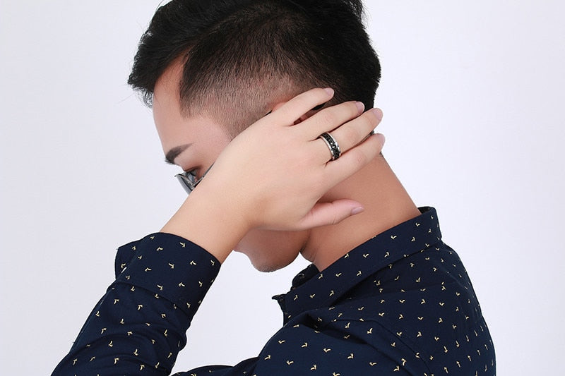 Men's Spinner Stainless Steel Metal Not Fade Gold Black Blue silver color Chain Ring The Clothing Company Sydney