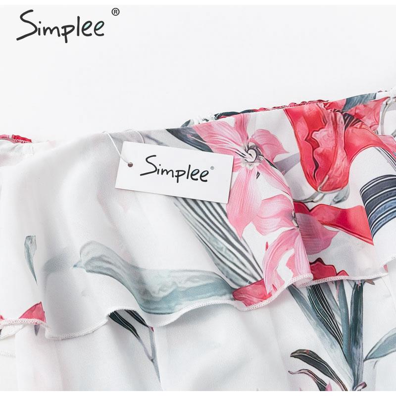Bohemian floral print Elegant off shoulder sashes ladies long Summer beach ruffled playsuit Jumpsuit The Clothing Company Sydney