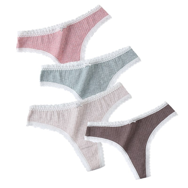 3 Pcs/Set Women Panties G-String Underwear Fashion Thong Sexy Cotton Panties Ladies G-string Soft Lingerie Solid Low Rise Panty The Clothing Company Sydney