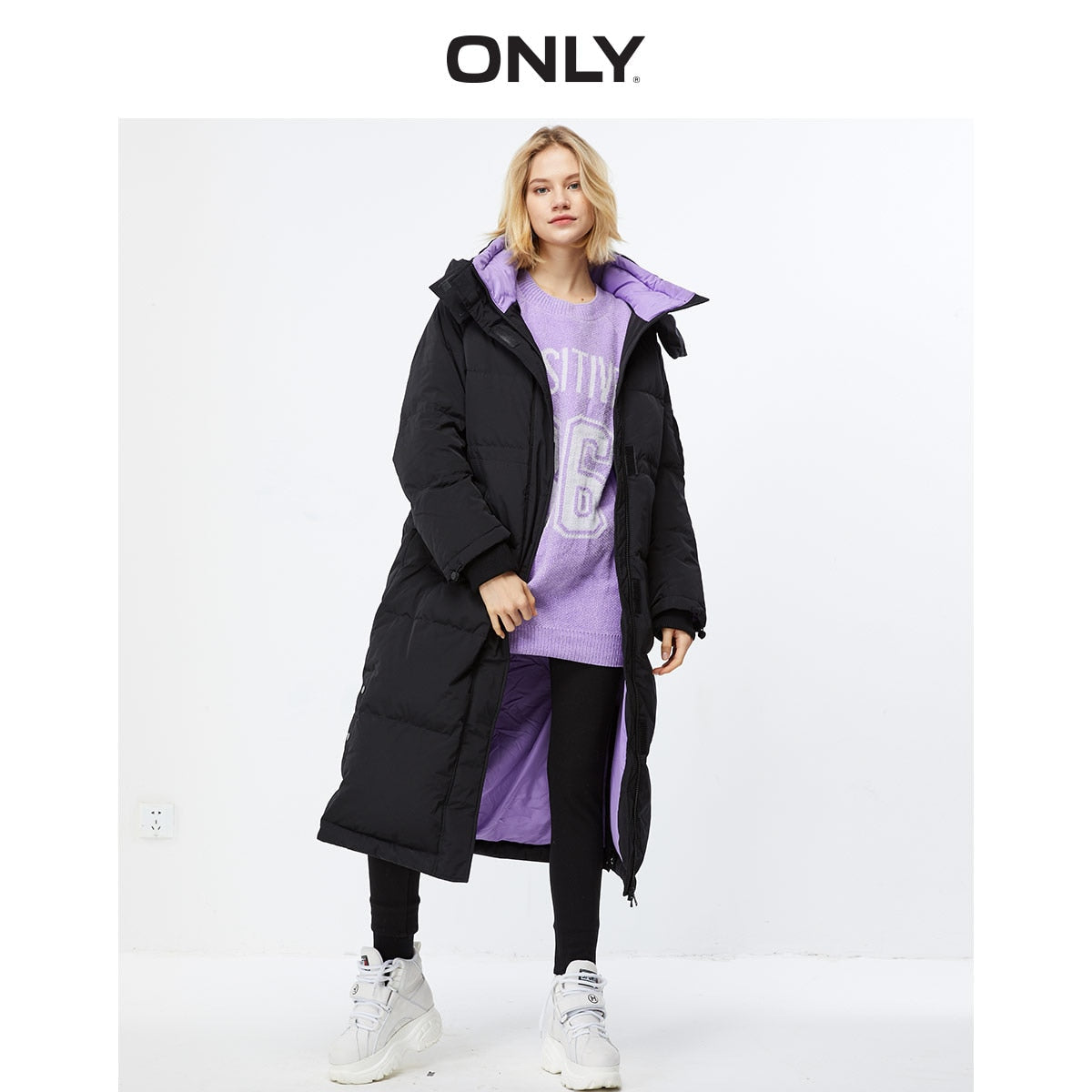 Autum Winter New Arrivals Long Loose Fit Contrasting Parka Down Jacket The Clothing Company Sydney