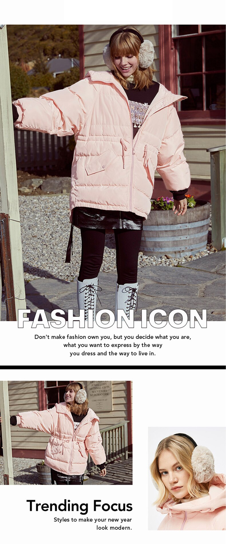 Autumn Winter Women's Loose Fit Cotton Jacket Parka Coat The Clothing Company Sydney