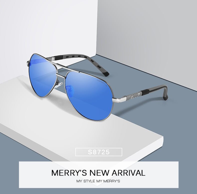 Designer Men's Classic Aluminum HD Polarized Pilot Sunglasses Aviation Frame For Driving UV400 Protection The Clothing Company Sydney