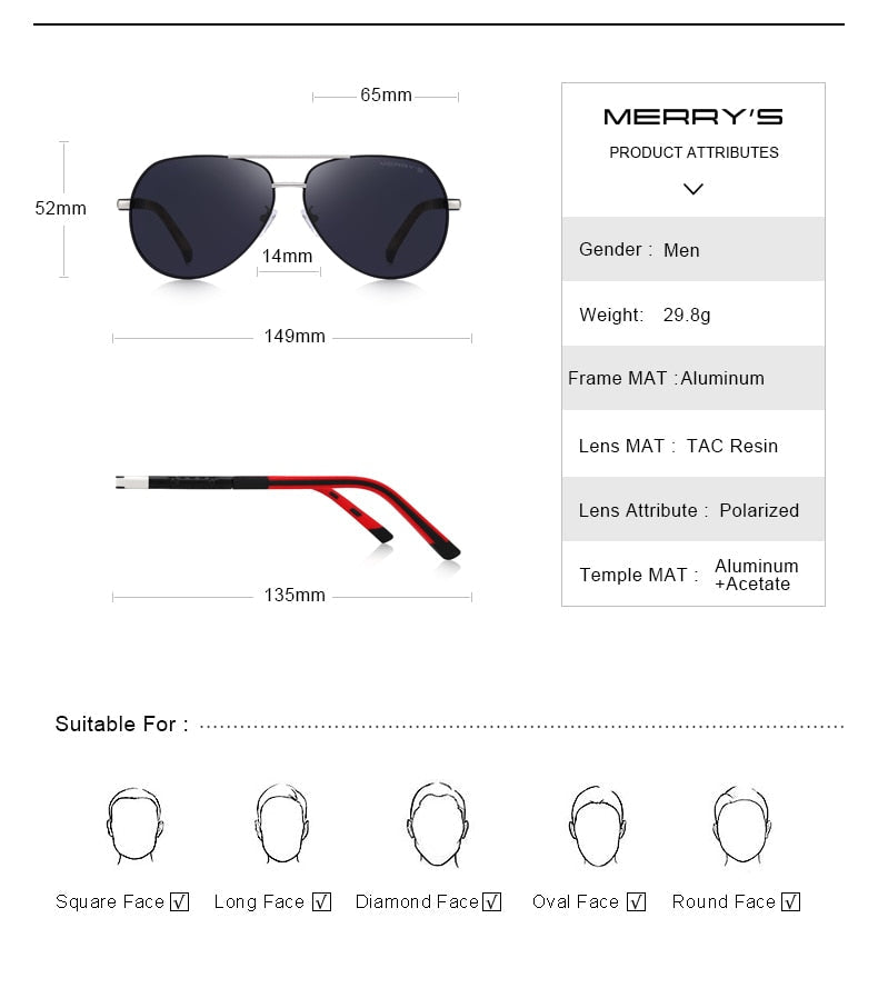 Designer Men's Classic Aluminum HD Polarized Pilot Sunglasses Aviation Frame For Driving UV400 Protection The Clothing Company Sydney