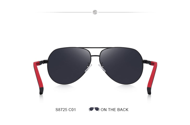 Designer Men's Classic Aluminum HD Polarized Pilot Sunglasses Aviation Frame For Driving UV400 Protection The Clothing Company Sydney