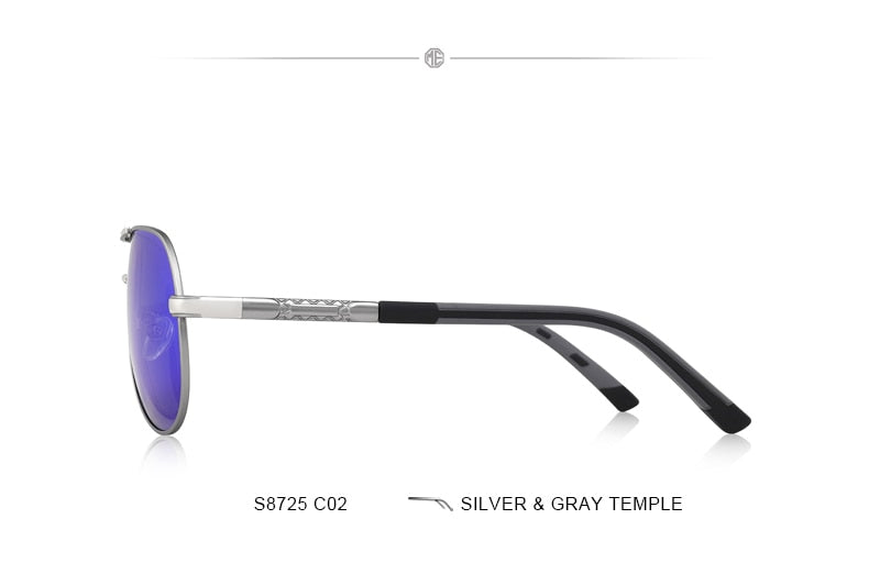 Designer Men's Classic Aluminum HD Polarized Pilot Sunglasses Aviation Frame For Driving UV400 Protection The Clothing Company Sydney