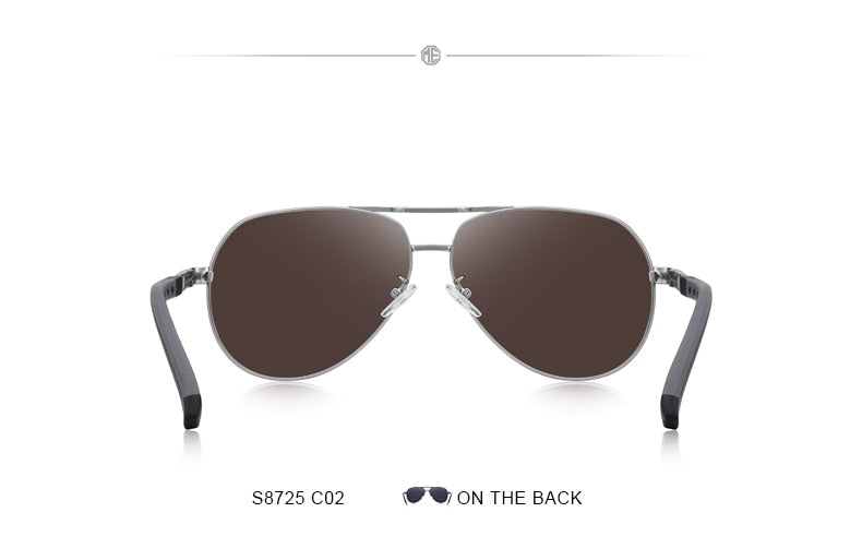 Designer Men's Classic Aluminum HD Polarized Pilot Sunglasses Aviation Frame For Driving UV400 Protection The Clothing Company Sydney
