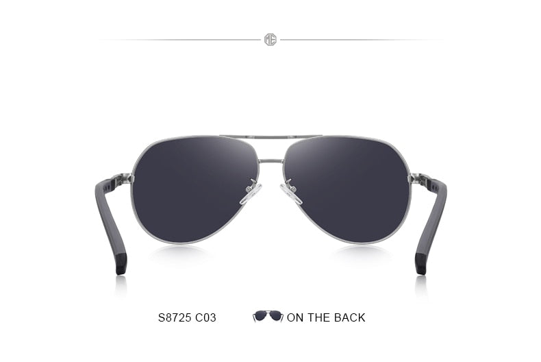 Designer Men's Classic Aluminum HD Polarized Pilot Sunglasses Aviation Frame For Driving UV400 Protection The Clothing Company Sydney