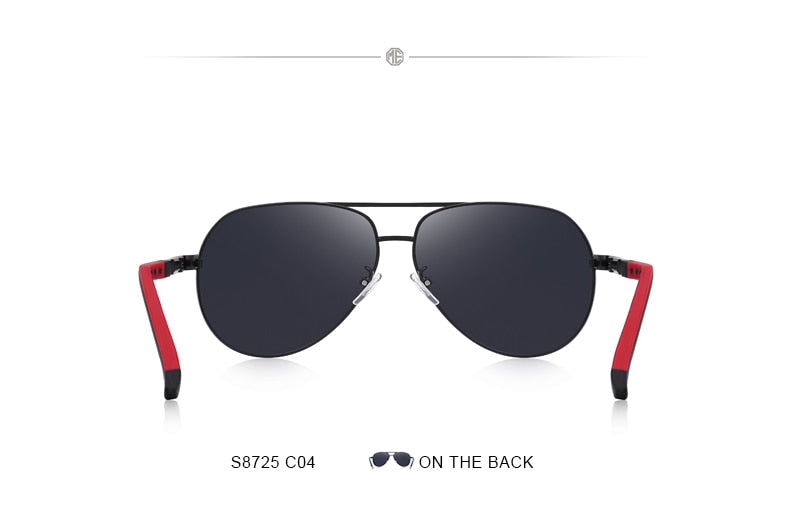 Designer Men's Classic Aluminum HD Polarized Pilot Sunglasses Aviation Frame For Driving UV400 Protection The Clothing Company Sydney
